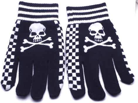 Gloves GLV-A  Skulls/Checkers