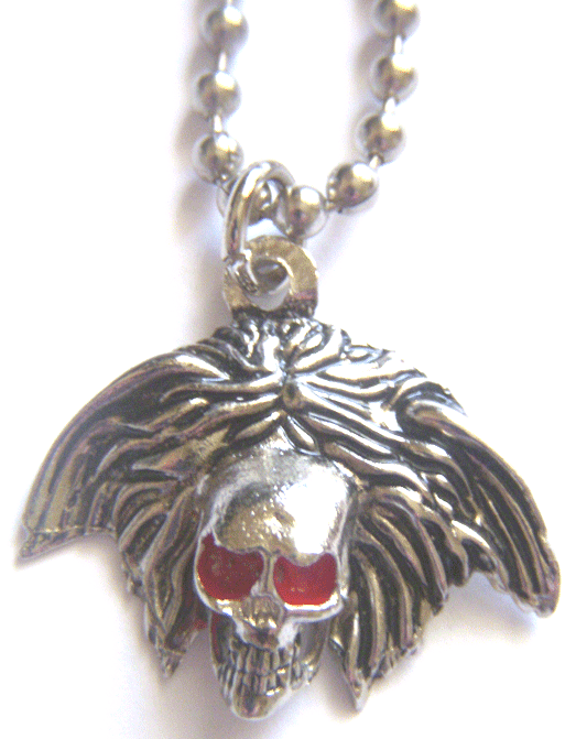 NECKLACE-25 Skull/Wings